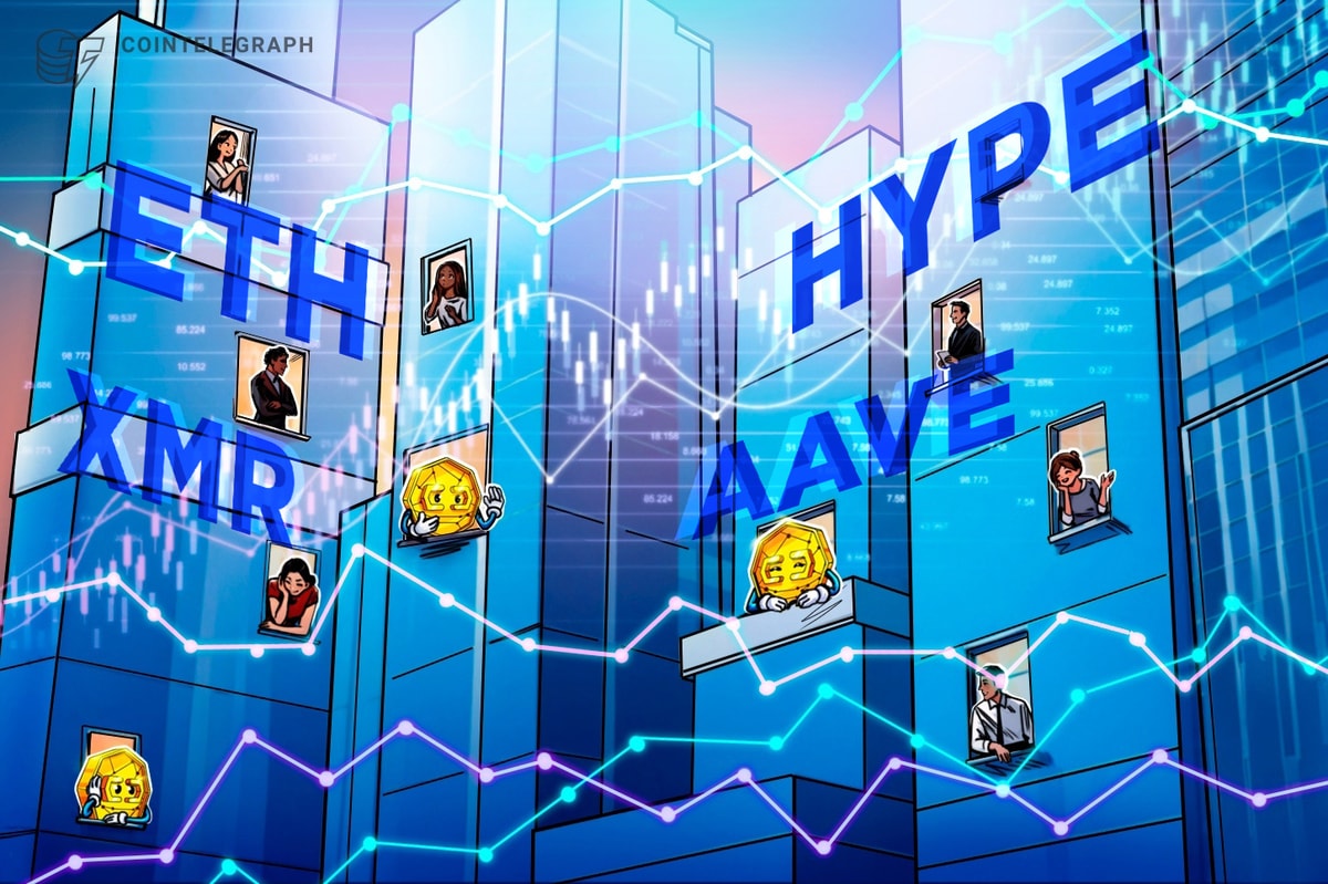 Bitcoin impulse move toward new highs sets a fire under HYPE, ETH, XMR and AAVE