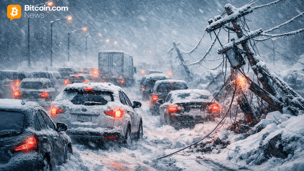 Report: Arctic Storm Front Disrupts US Bitcoin Mining, Block Times Stretch Past 12 Minutes